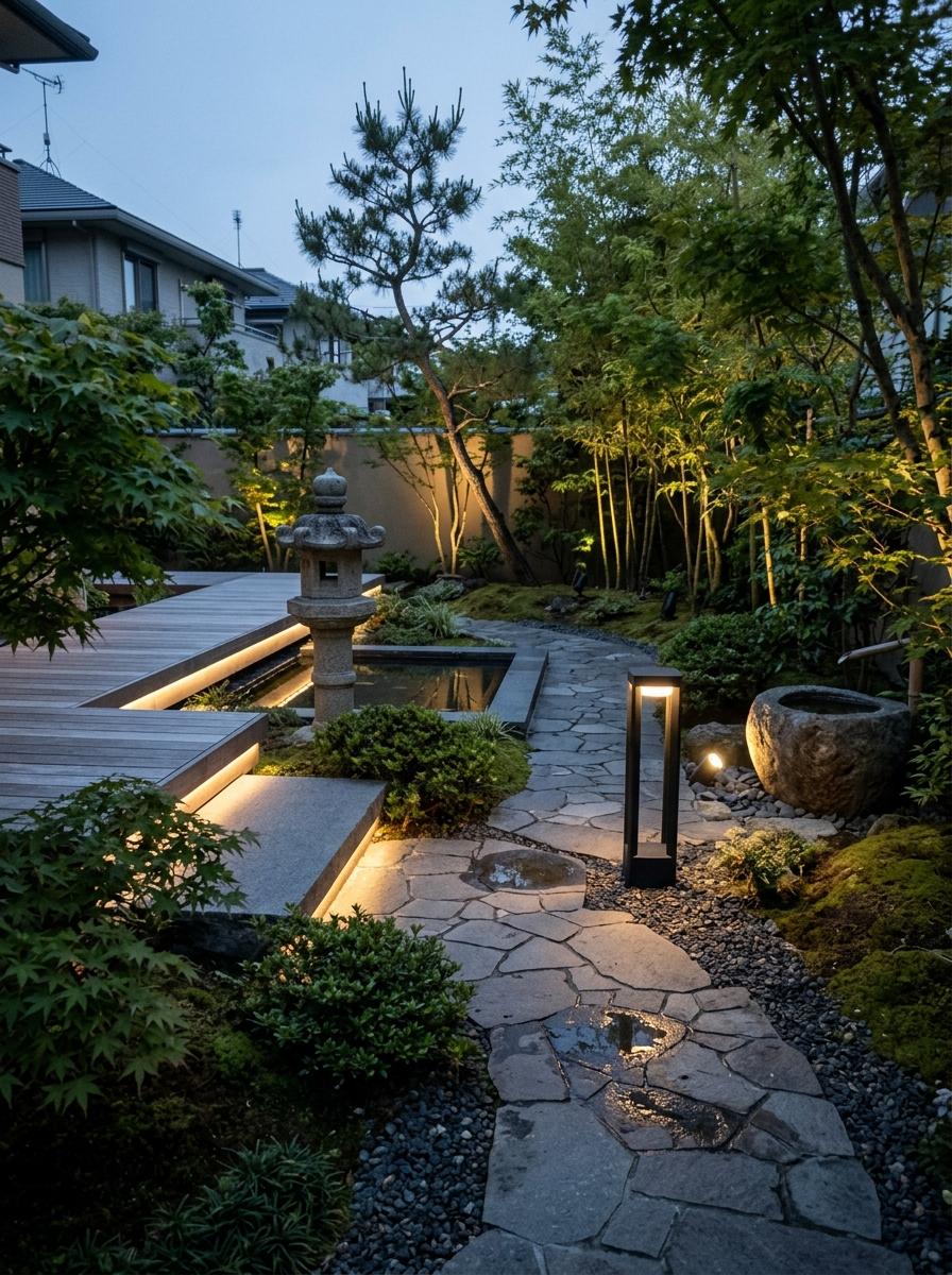 Bringing Functional Elegance To Japandi Garden Lighting Designs