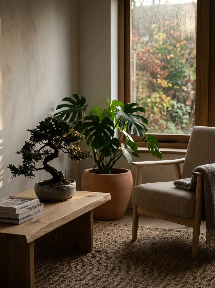 Bringing Nature Indoors With Japandi Living Room Greenery