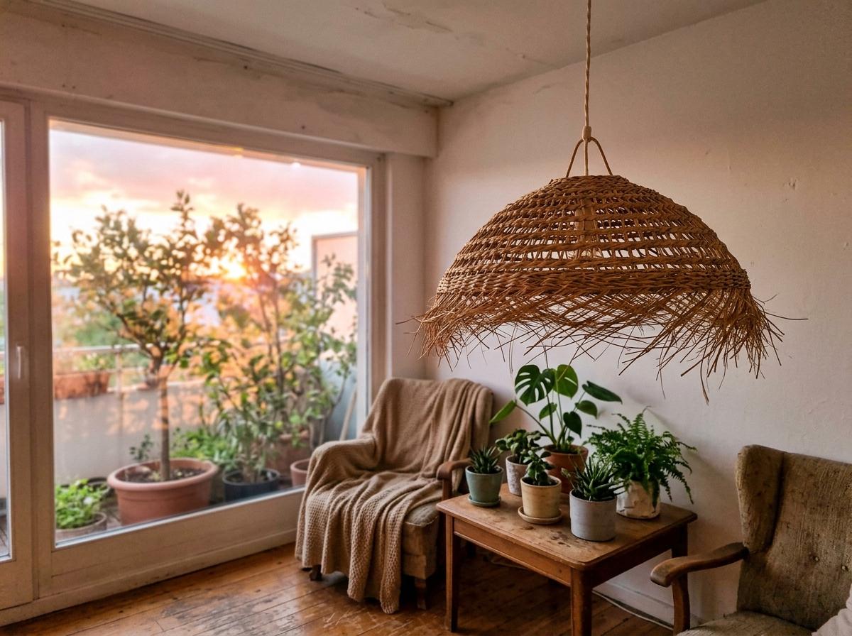 Bringing Nature Indoors With Woven Japandi Pendant Styles