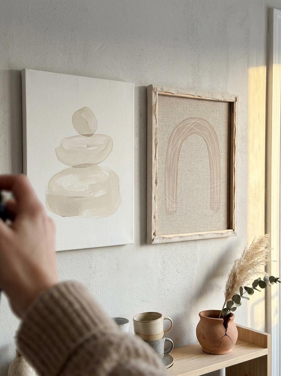 Canvas Prints Featuring Neutral Japandi Wall Art Decor