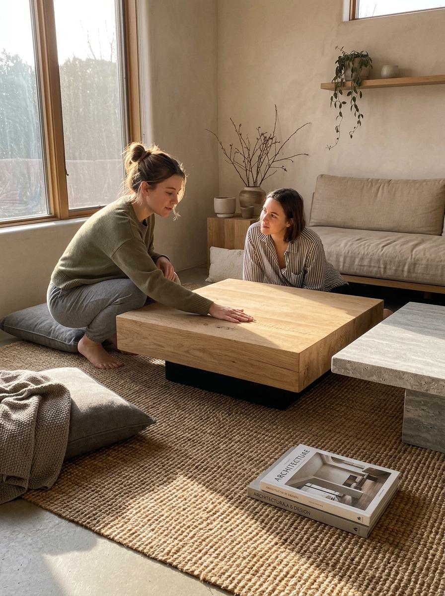 Choosing The Right Low Profile Coffee Table For A Japandi Living Room