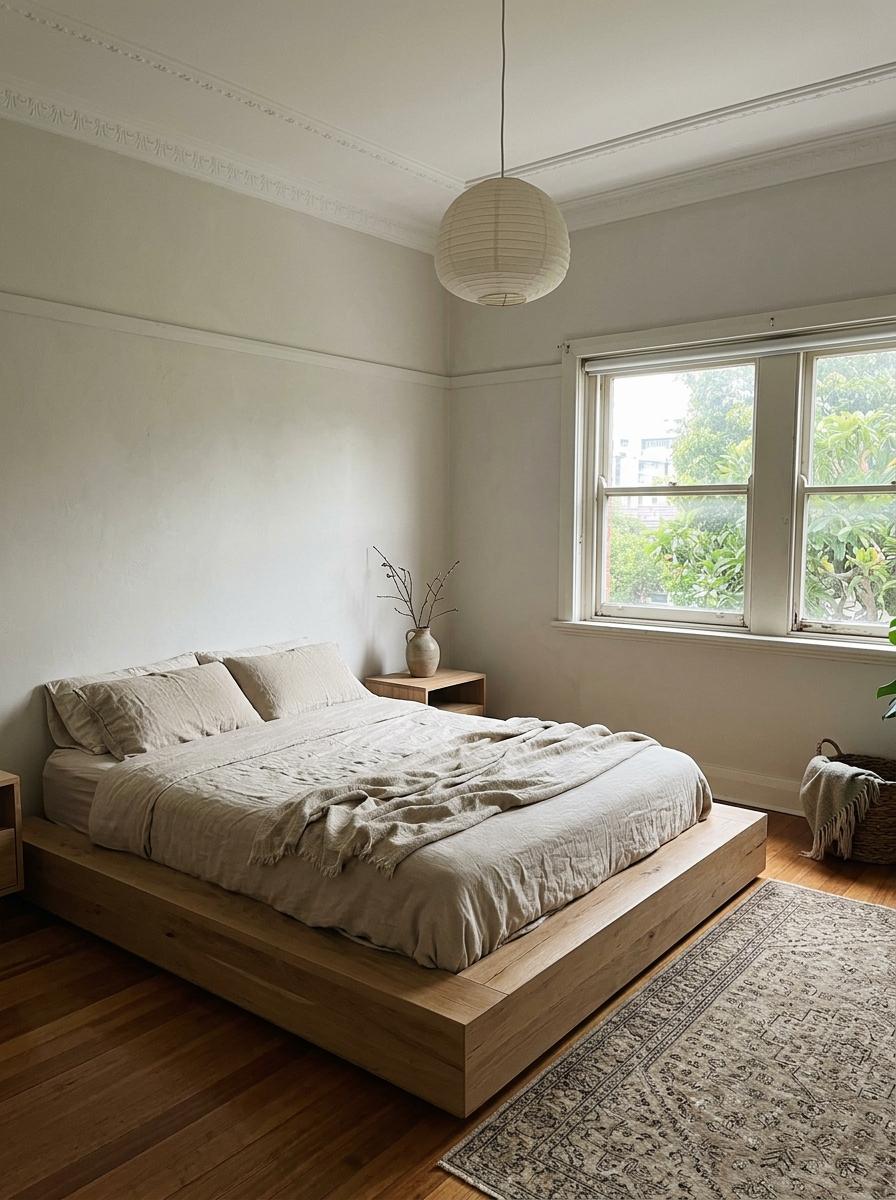 Classic Charm Meets Modernity In A Japandi Sleeping Space