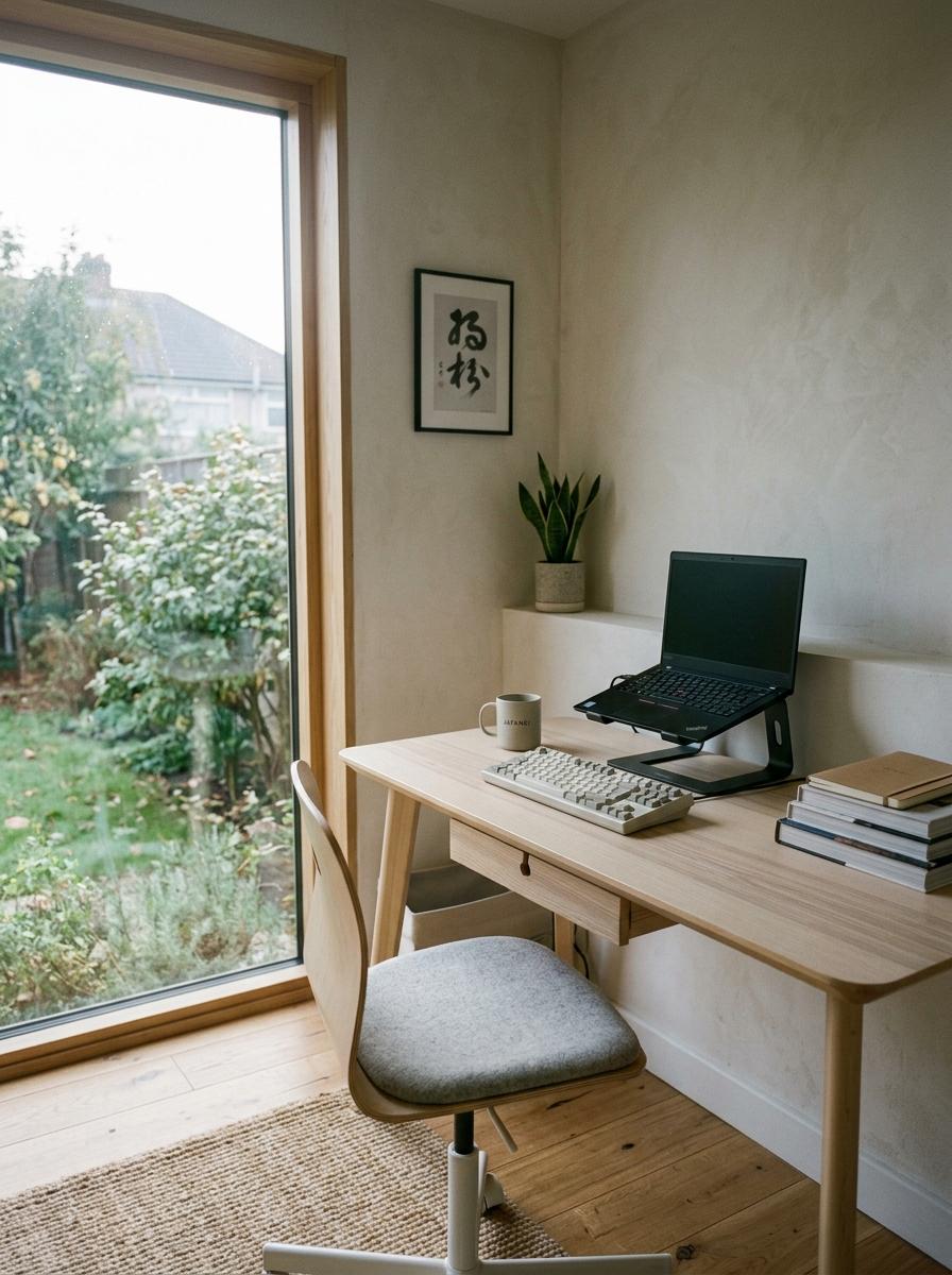 Comfortable And Efficient Japandi Office Design Principles