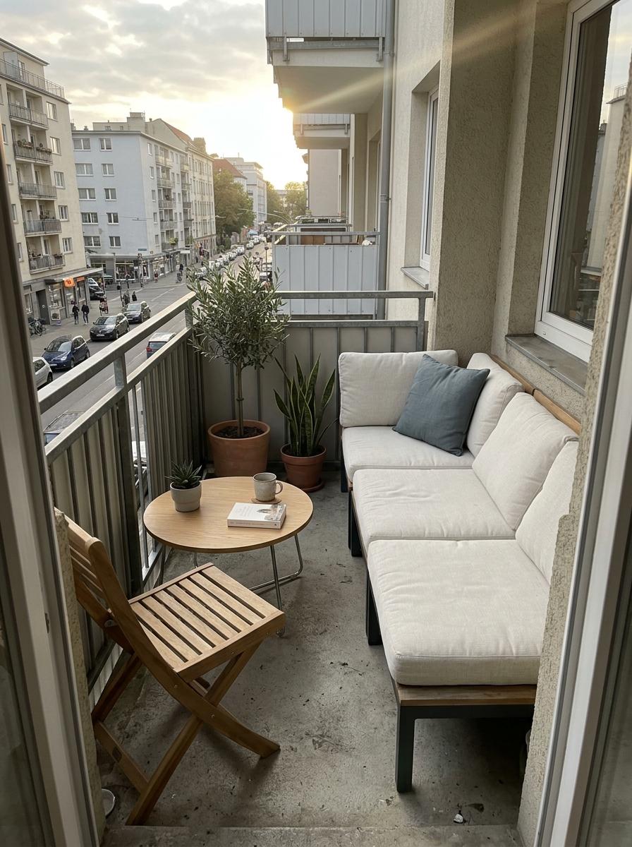 Compact Balconies Meet Elegant Japandi Garden Furniture