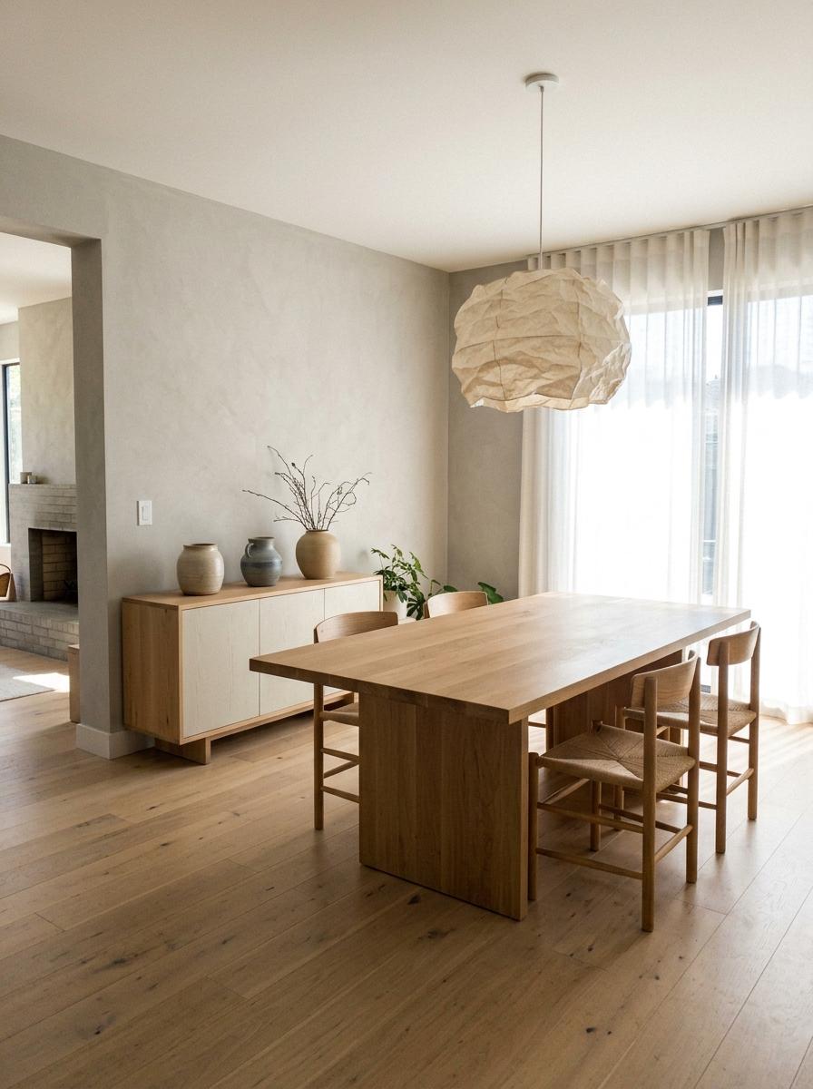Contemporary Designs For A Warm Japandi Dining Room