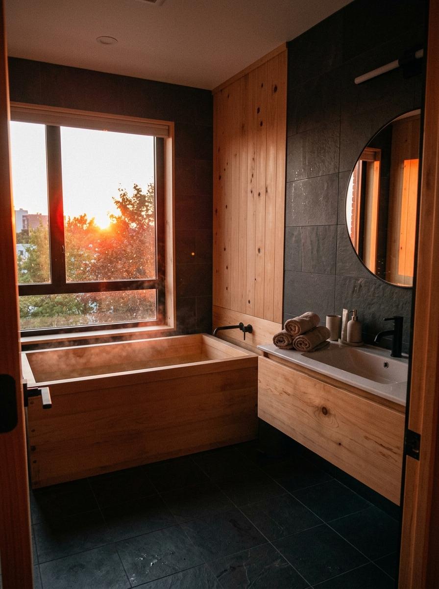 Contemporary Japandi Bathroom Design