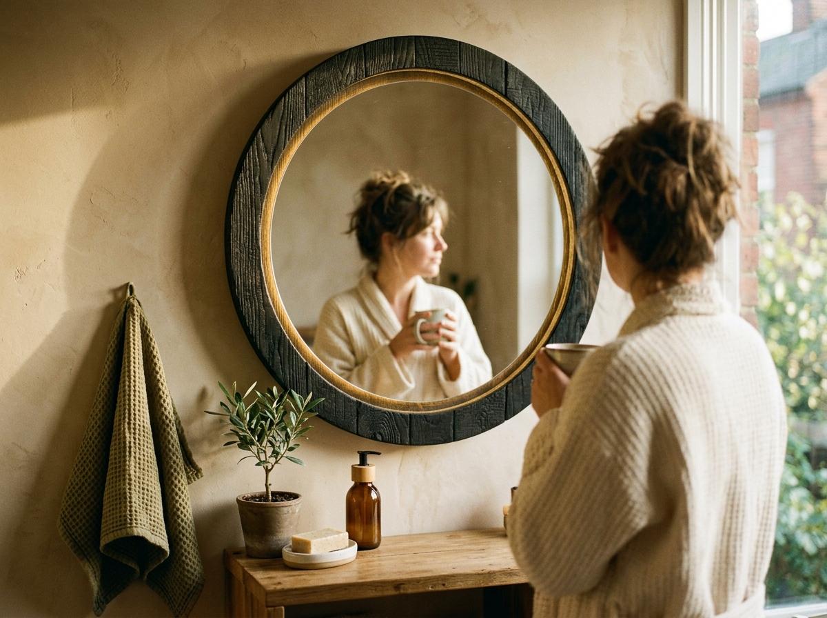 Crafting A Peaceful Home Around A Japandi Bathroom Mirror