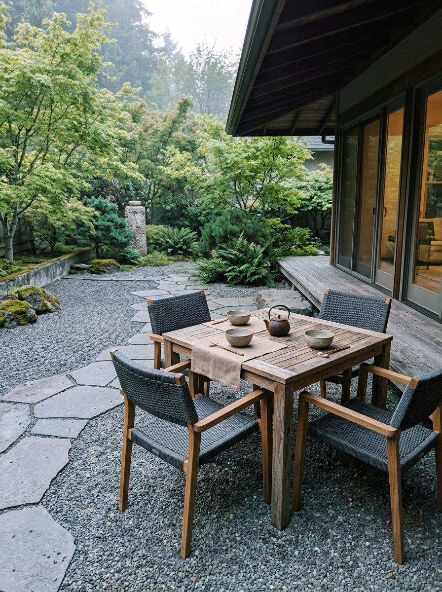 Crafting A Quiet Japandi Outdoor Dining Area