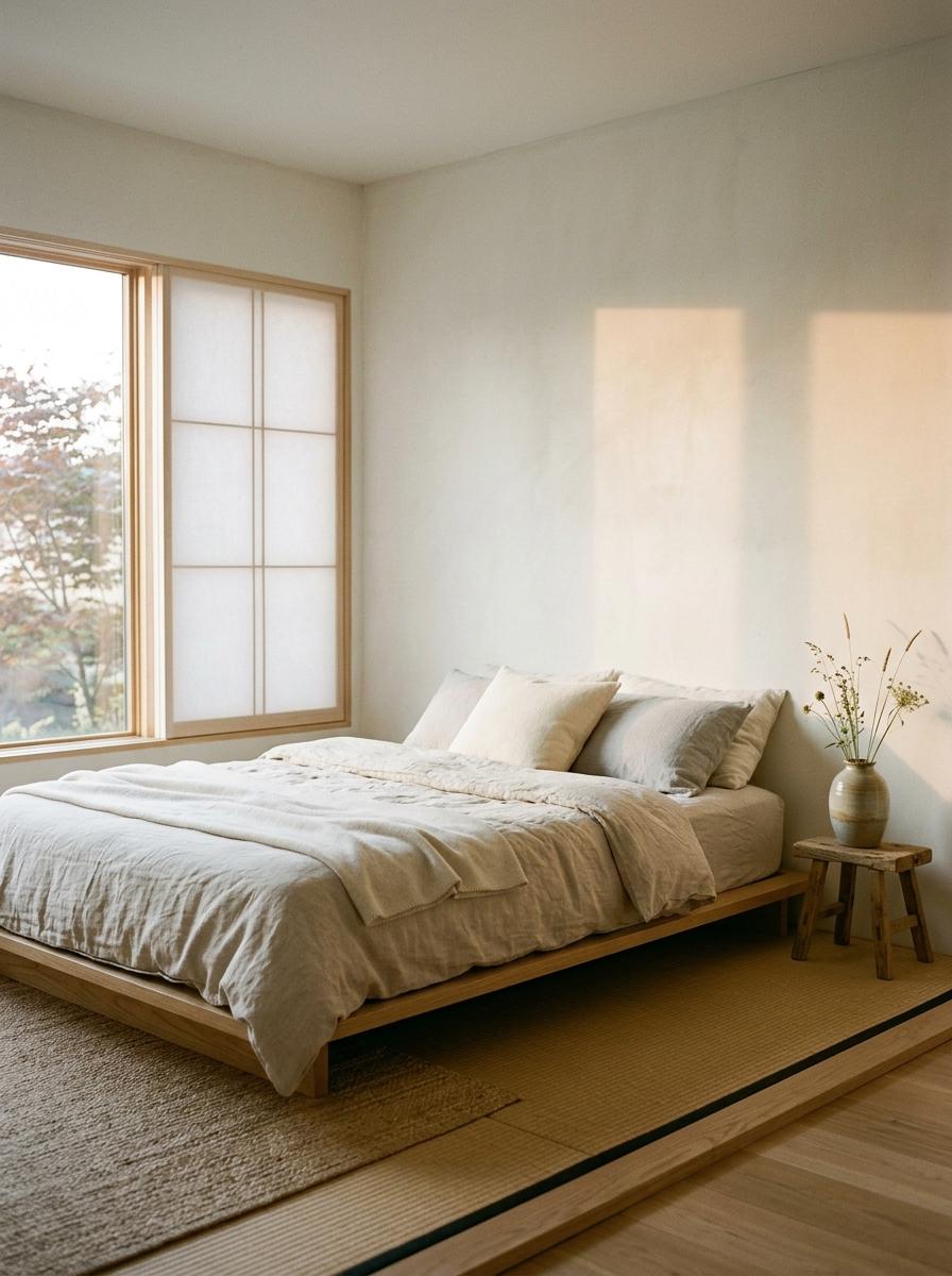 Create A Calm Minimalist Japandi Sleeping Space