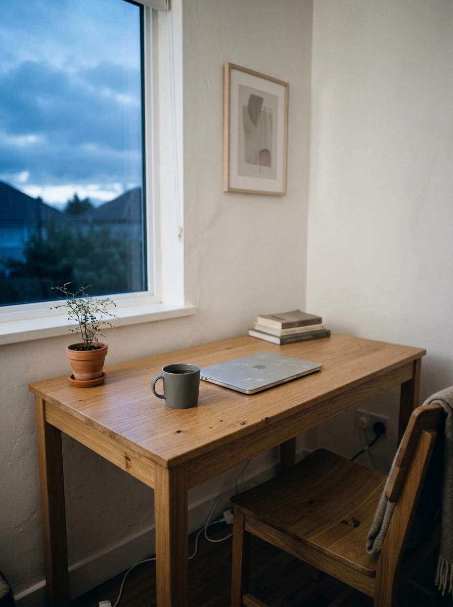 Create A Peaceful Work Environment With A Japandi Office Desk