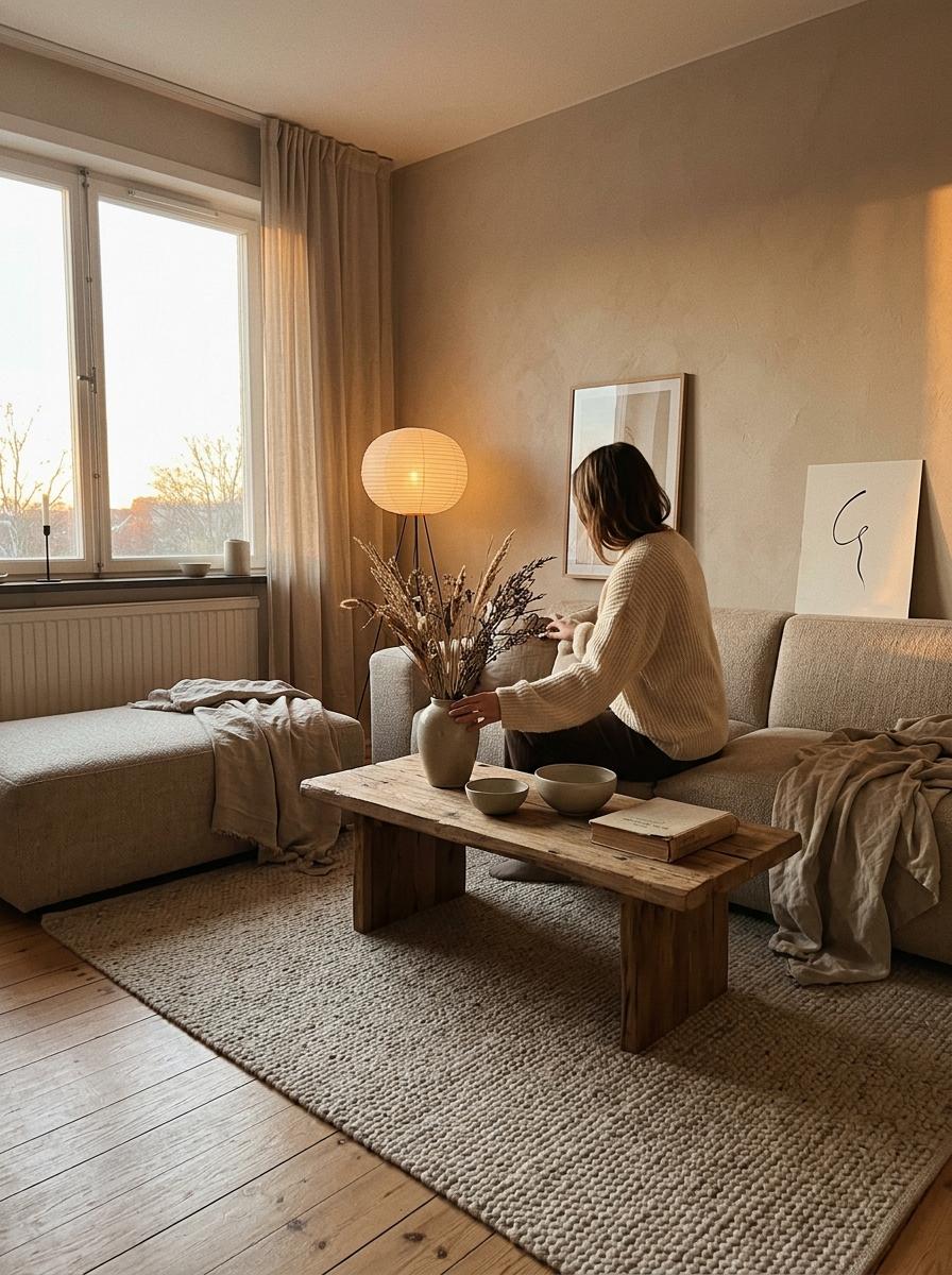 Creating A Calm Atmosphere Using A Japandi Living Room Color Palette