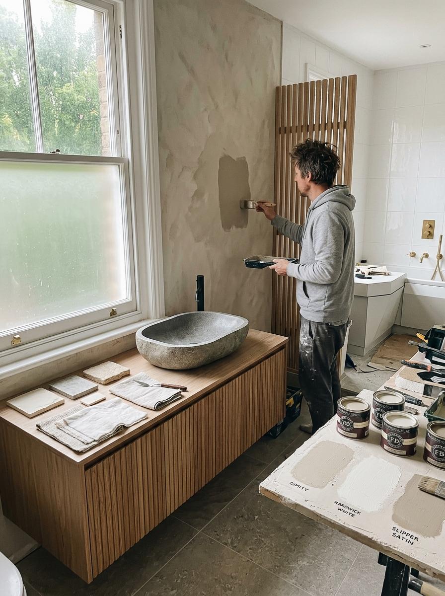 Creating A Neutral Color Palette For A Japandi Master Bathroom