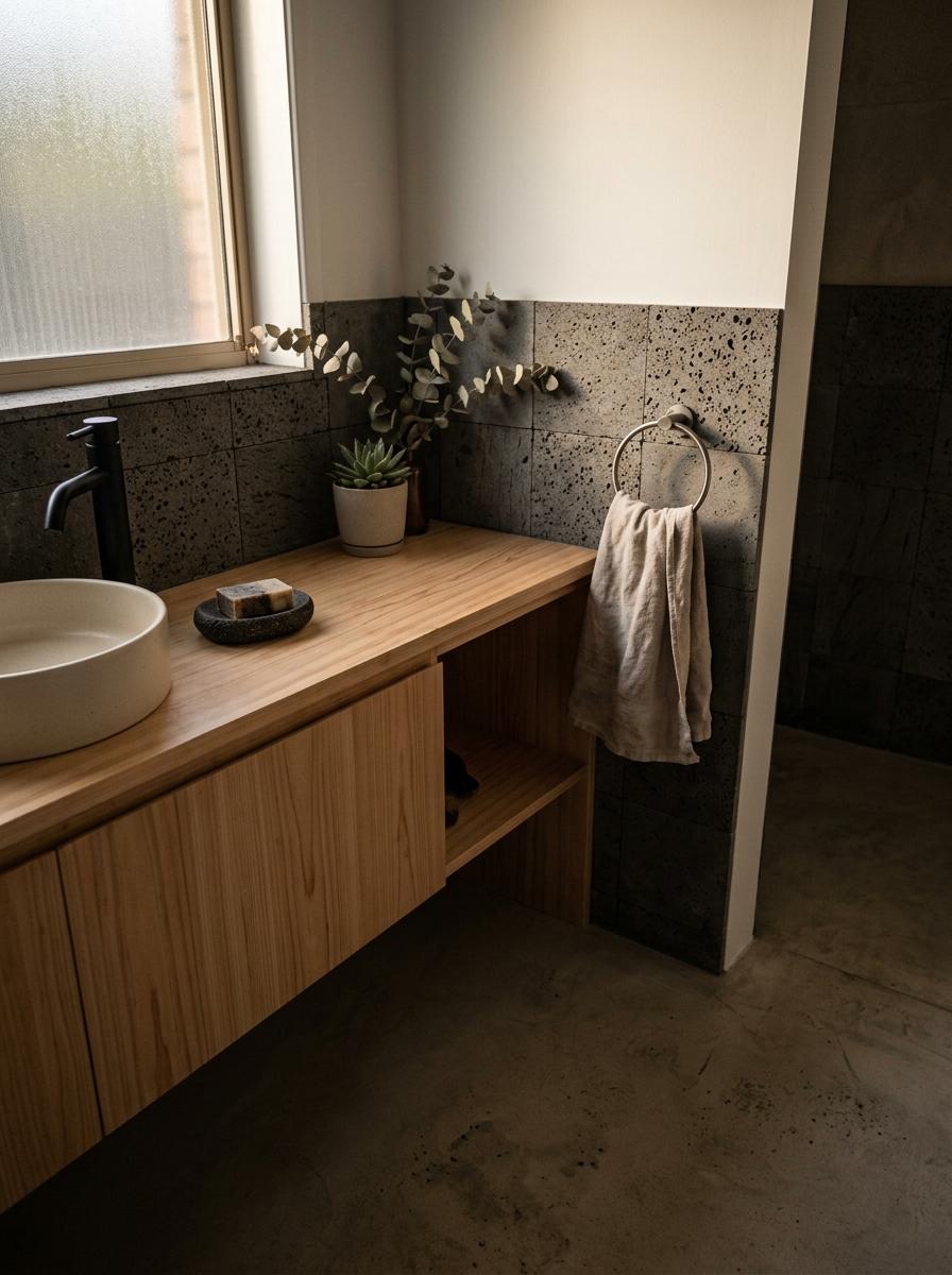 Creating A Quiet Atmosphere Through Japandi Bathroom Elements
