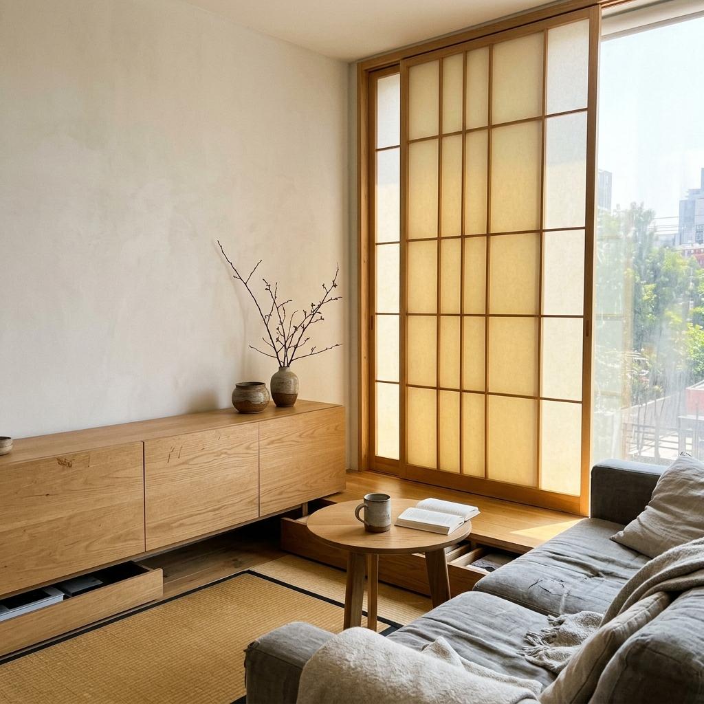 Creating A Relaxing Minimalist Japandi Living Room Atmosphere