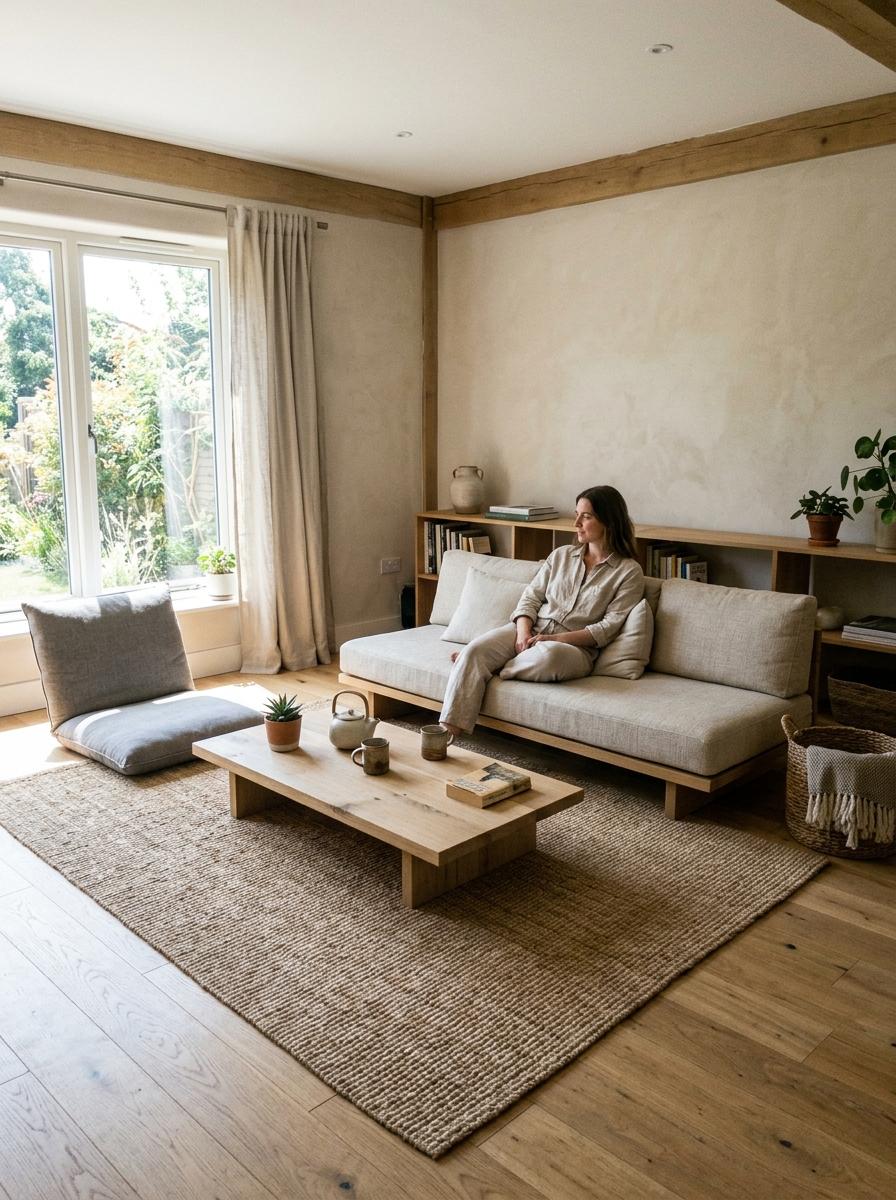 Creating Harmony With Low Profile Japandi Living Room Furniture