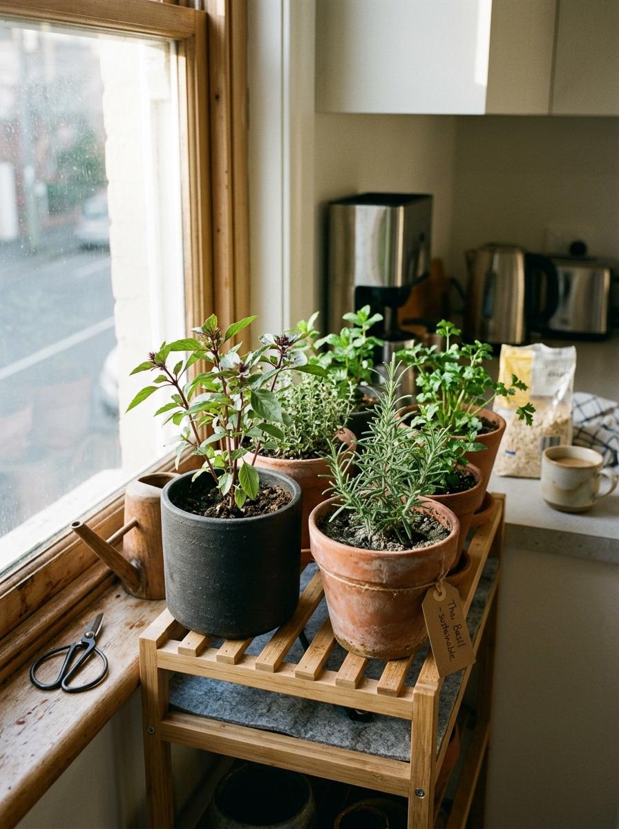 Cultivating A Sustainable Japandi Herb Garden In The Modern Kitchen
