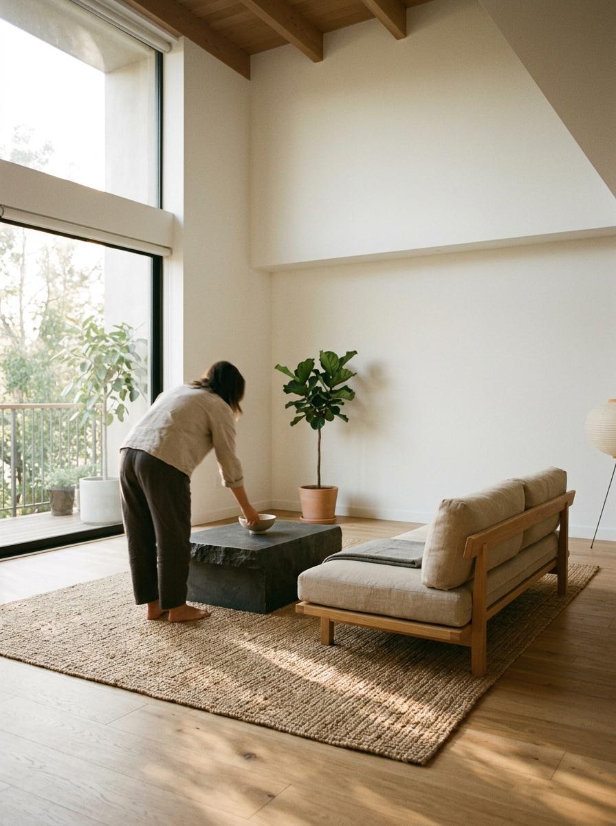 Curating Furniture For A Sleek Japandi Living Room