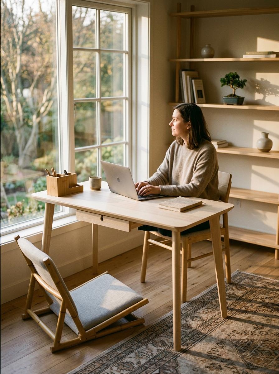 Designing An Efficient Home Office Around Japandi Office Furniture