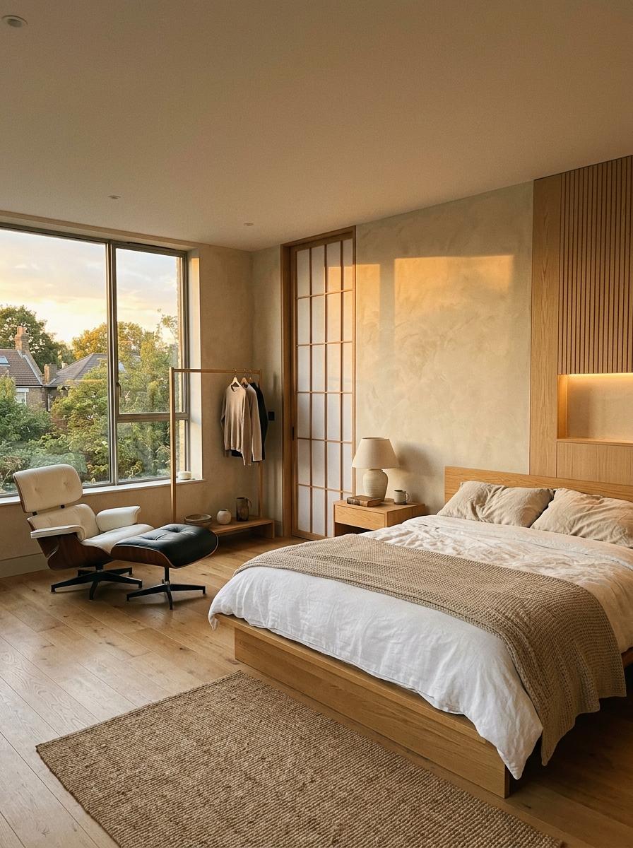 Discover A Minimalist Modern Master Bedroom With Japandi Details