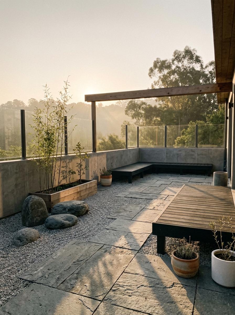 Discover A Minimalist Terrace Designed With Japandi Garden Flair