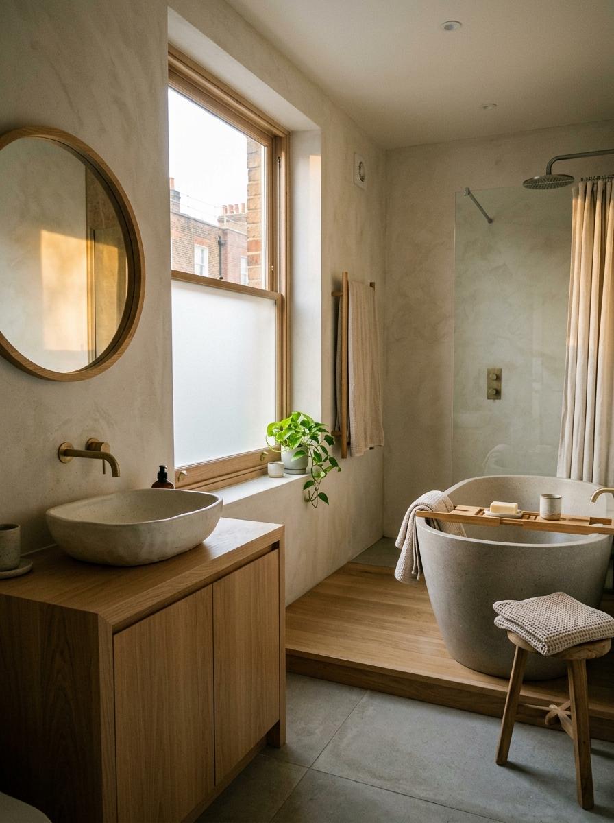 Discover A Quiet Japandi Bathroom Oasis