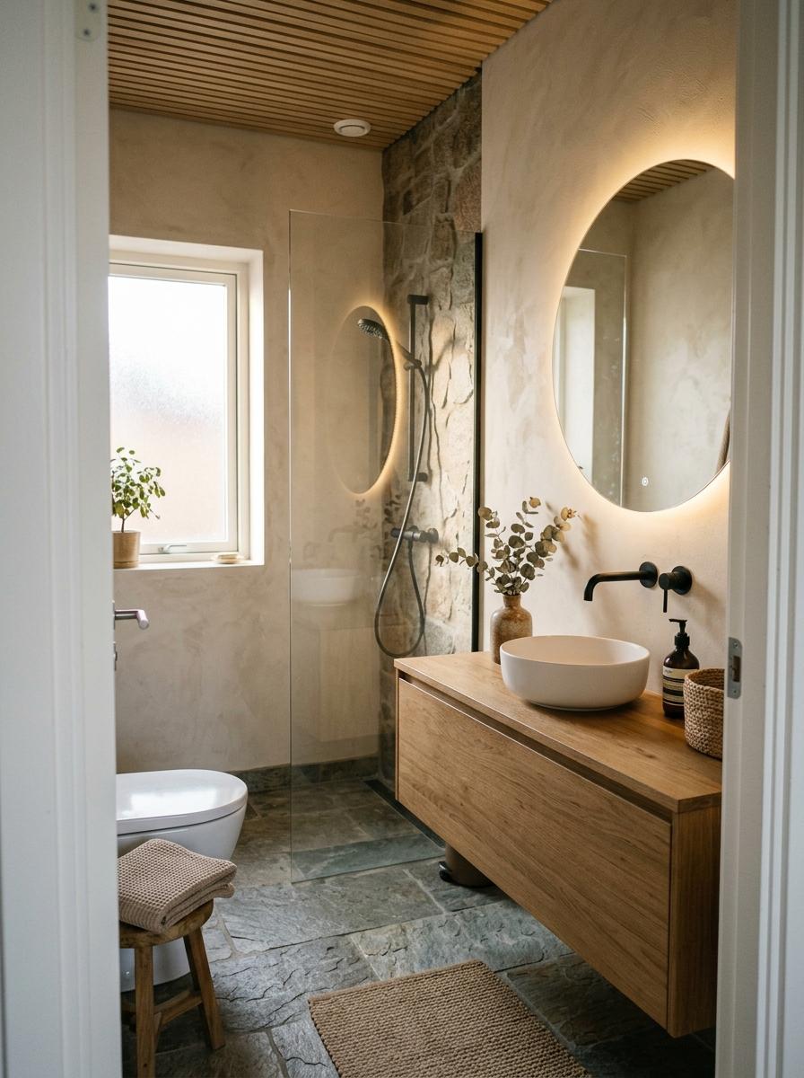Discover A Refreshing Minimalist Japandi Bathroom Within This Modern Flat