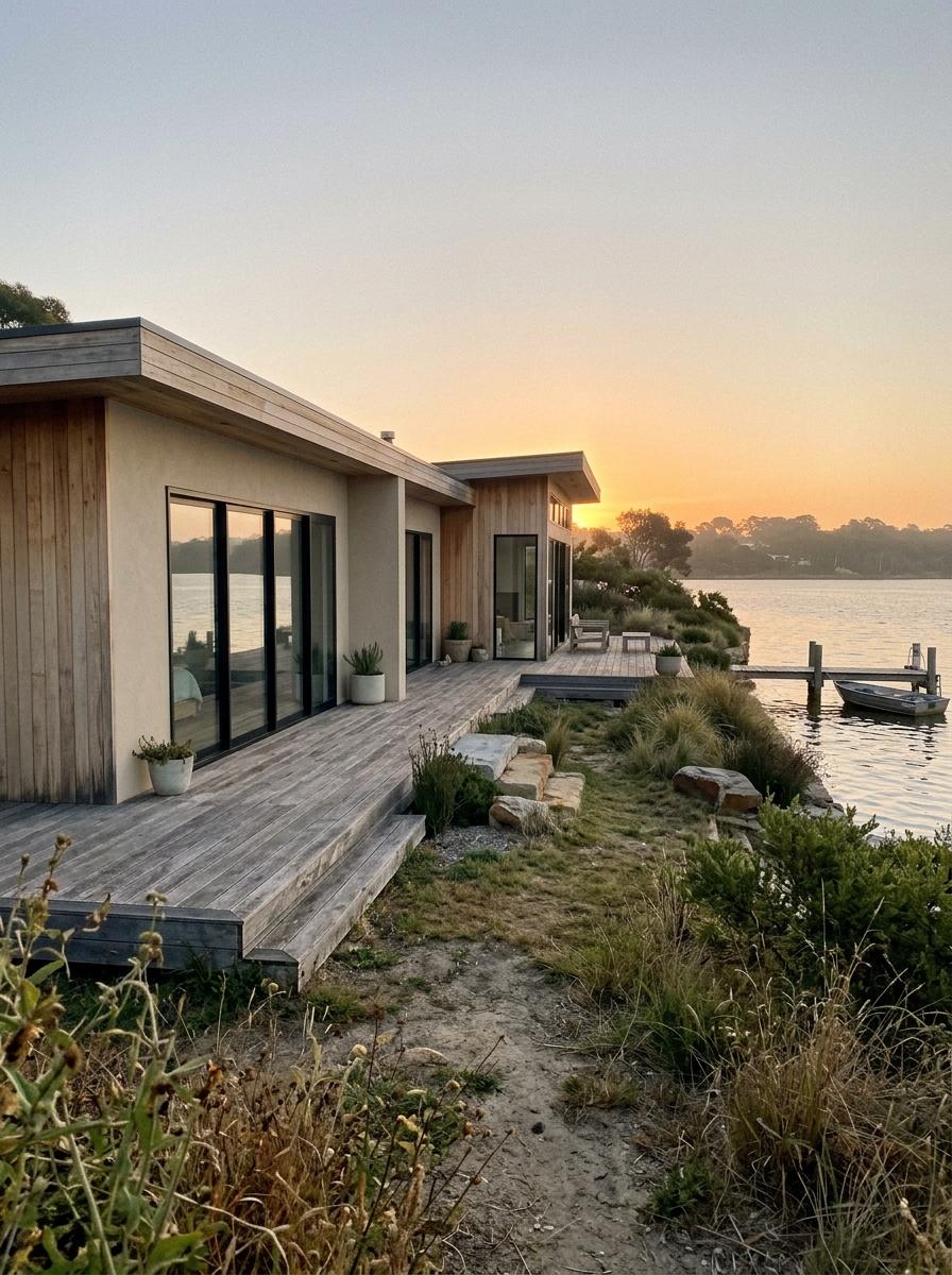 Discover A Stunning Waterfront Home In Luxury Japandi Design