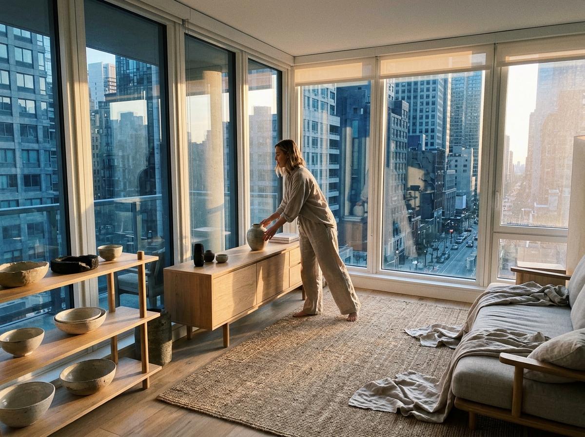 Discover A Sun Drenched Apartment With Japandi Living Room Accents