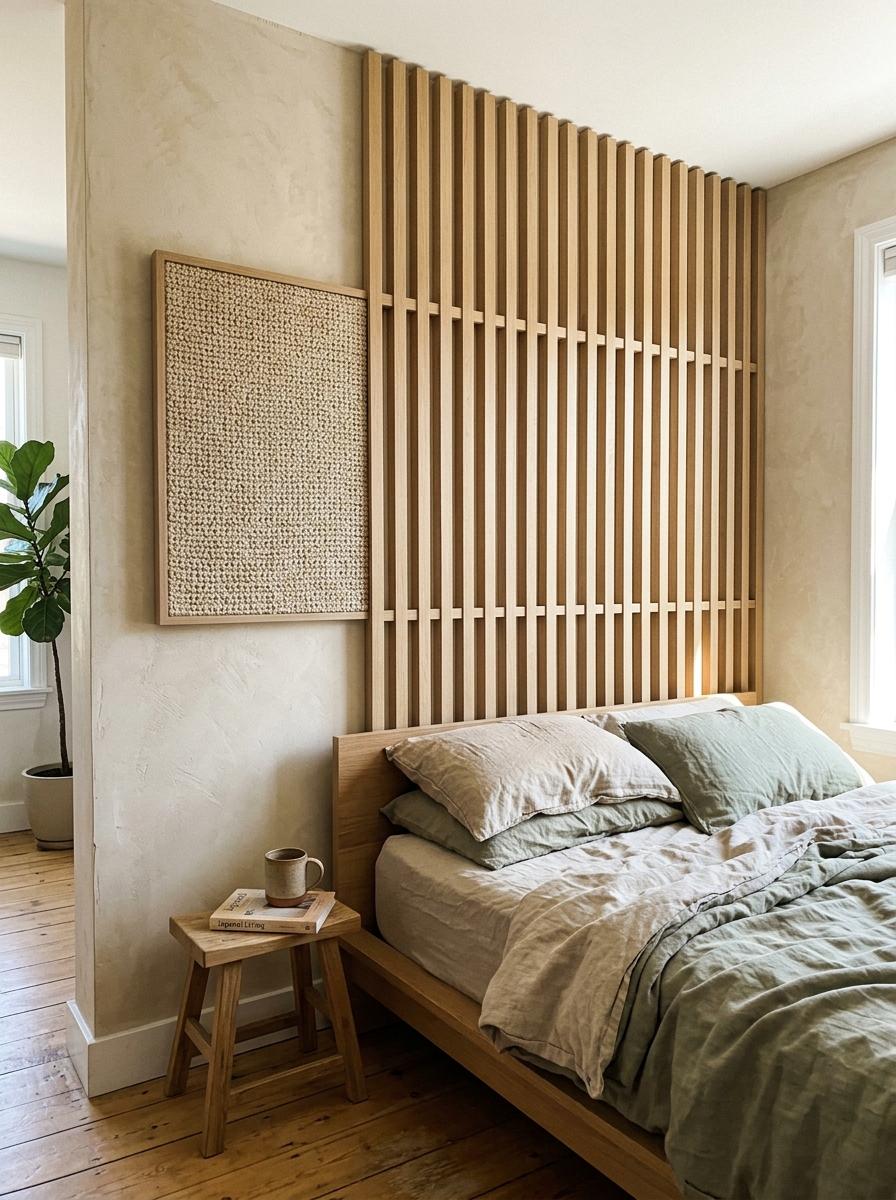 Discover Texture And Warmth With Japandi Bedroom Wall Decor Elements