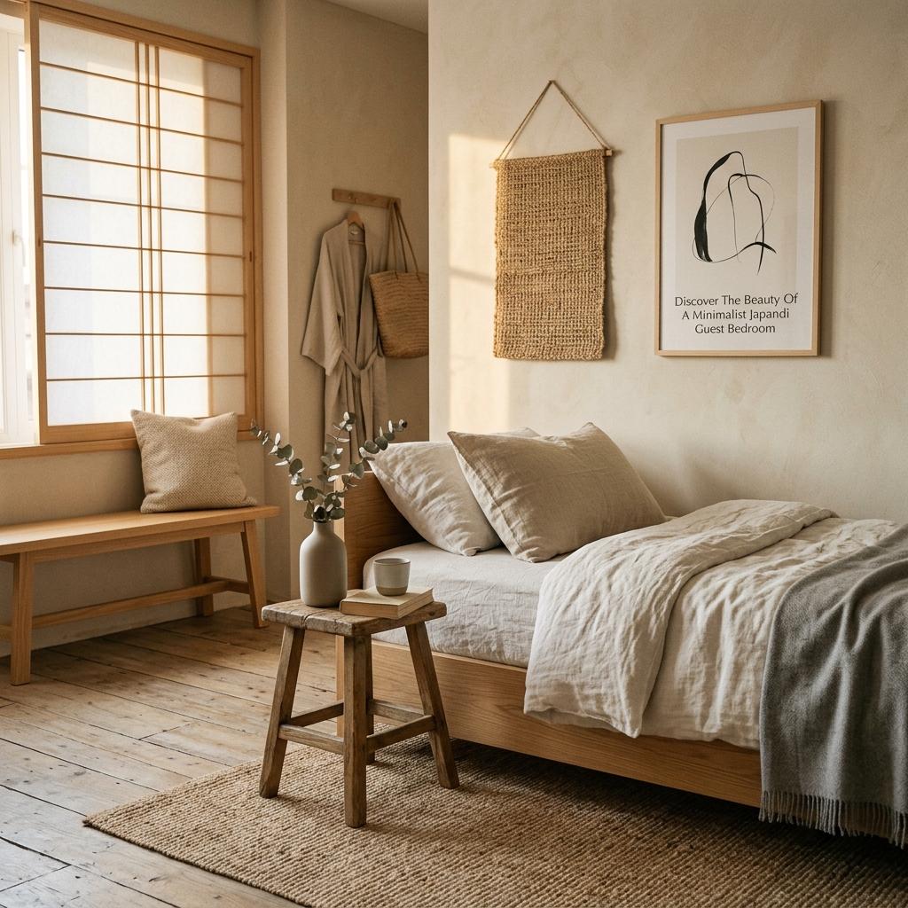 Discover The Beauty Of A Minimalist Japandi Guest Bedroom