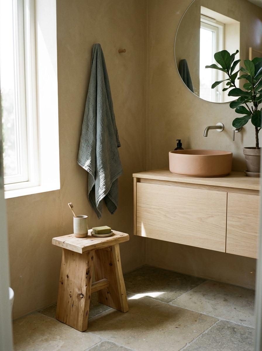 Discover The Beauty Of Earthy Tones In Japandi Bathroom Design