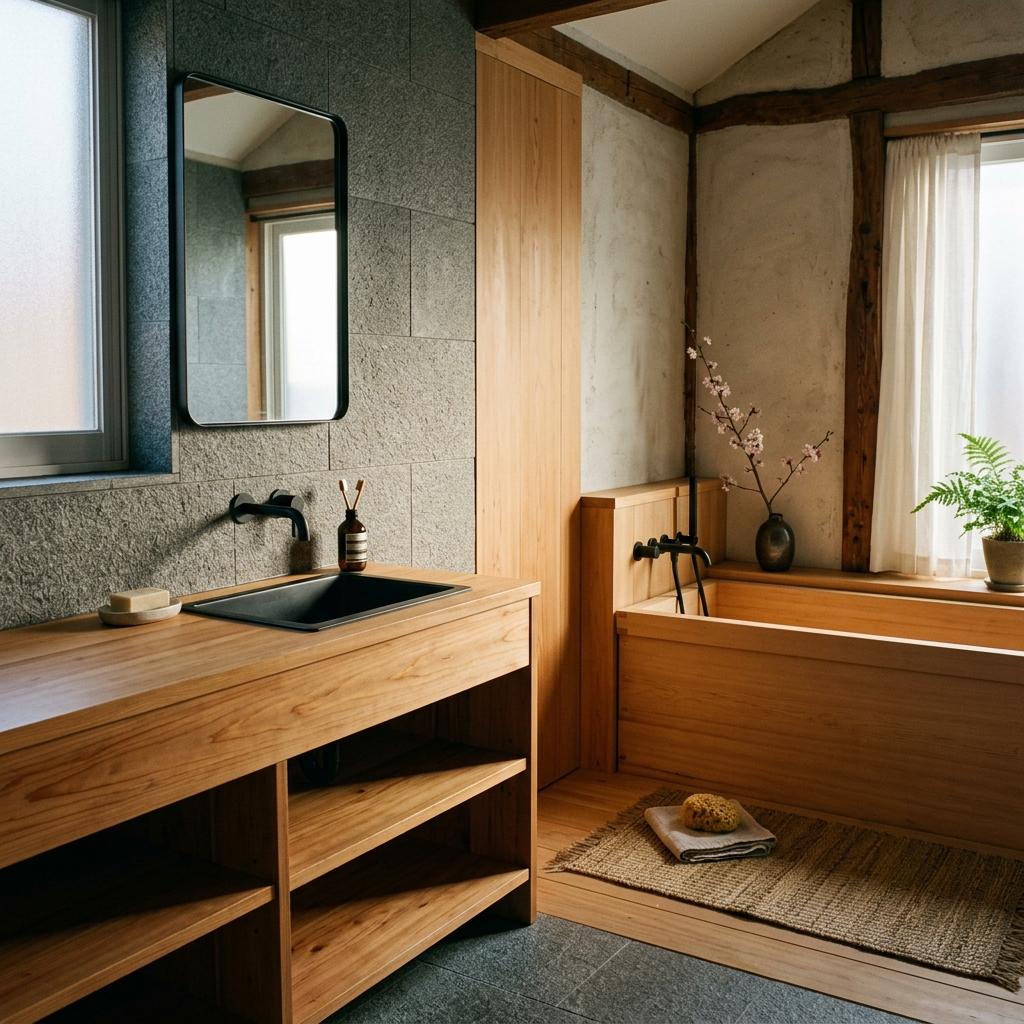 Discover The Elegance Of A Minimal Modern Japandi Bathroom