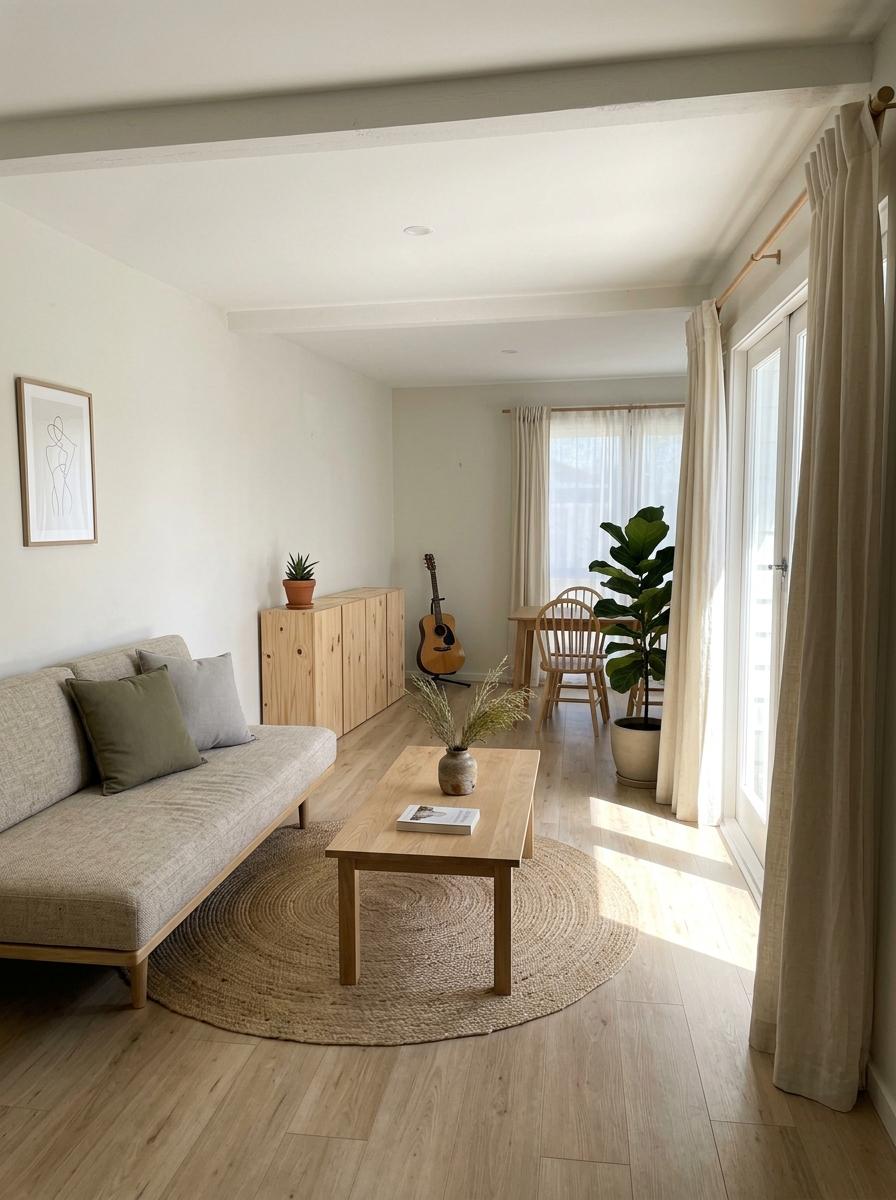 Discover The Natural Beauty Of A Simple Japandi Living Room