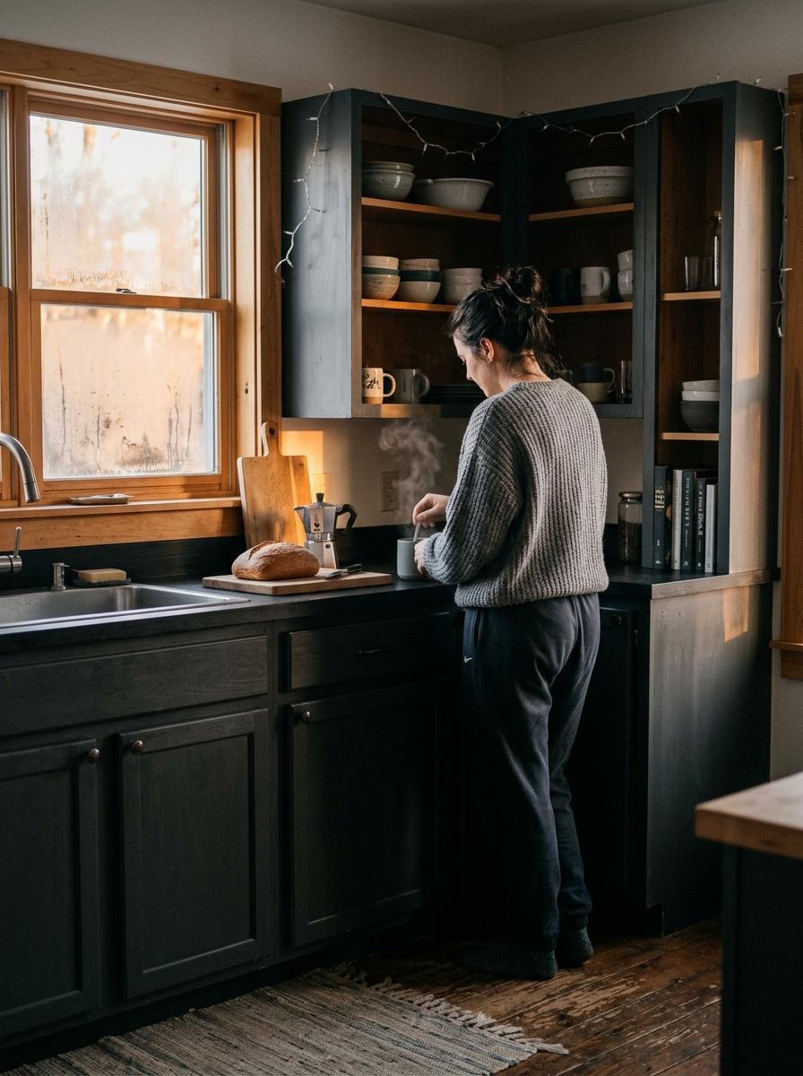 Discover The Quiet Allure Of A Dark Japandi Kitchen