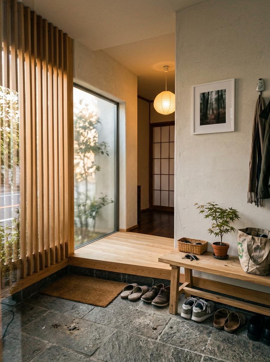 Discover The Quiet Beauty Of A Japandi Entryway