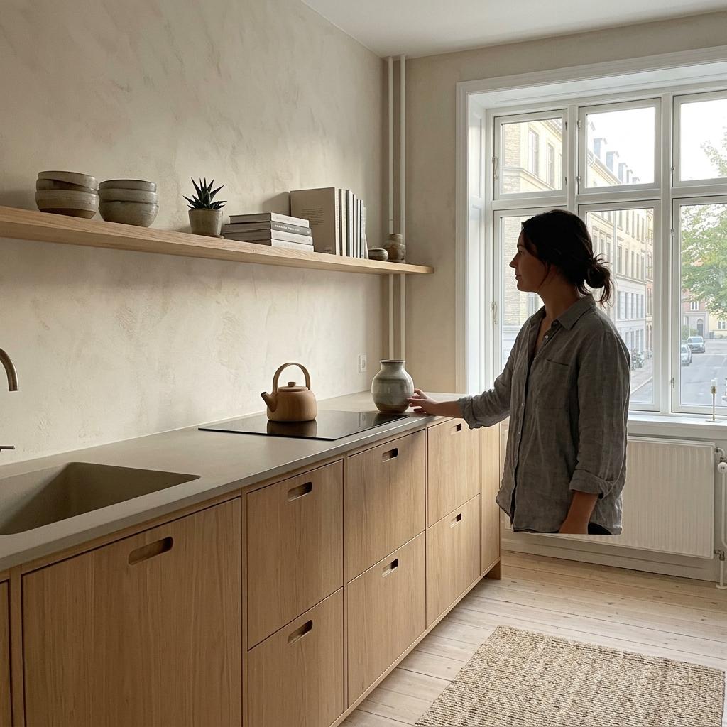 Discover The Quiet Harmony Of This Warm Japandi Kitchen