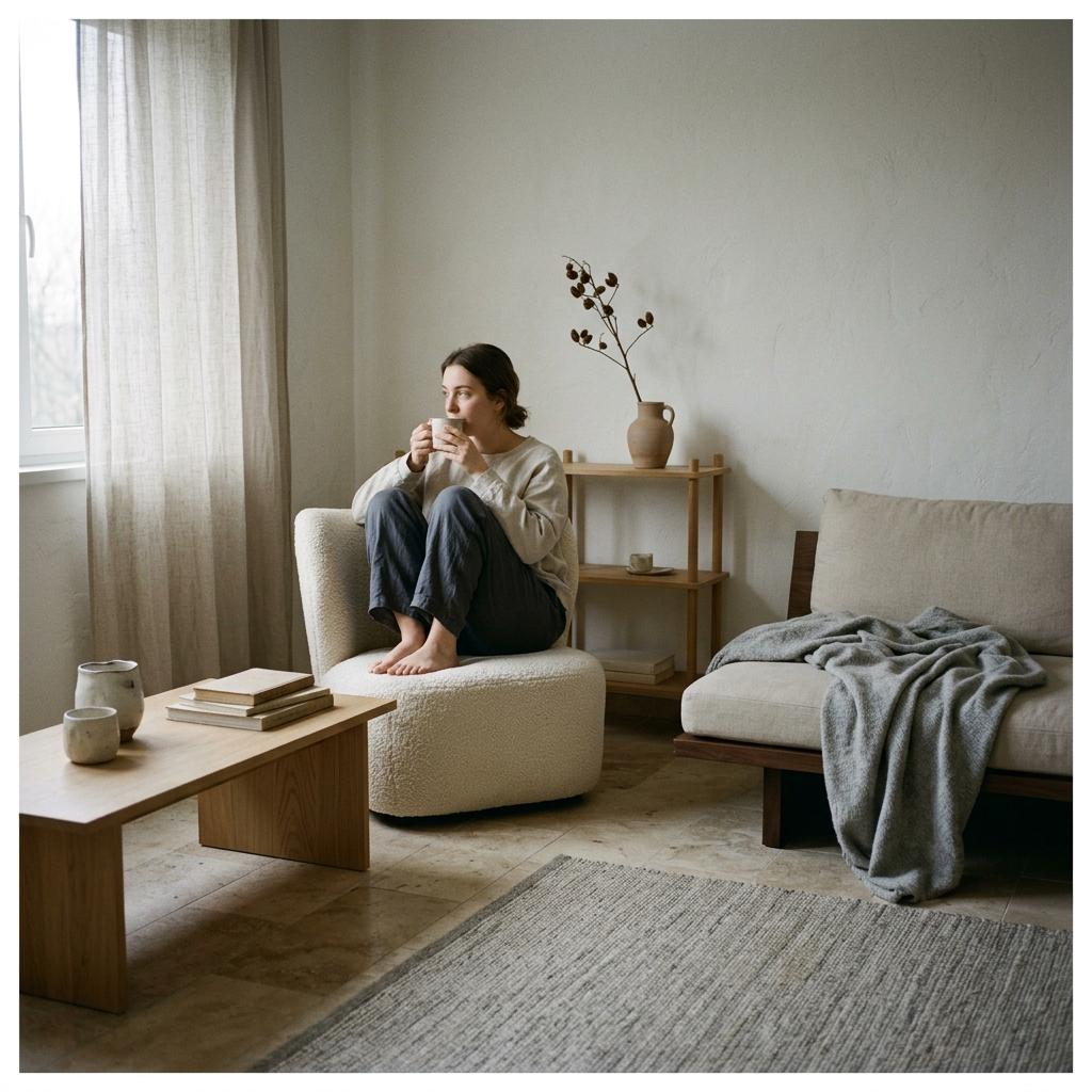 Discover The Softness Of An Organic Japandi Living Room Palette