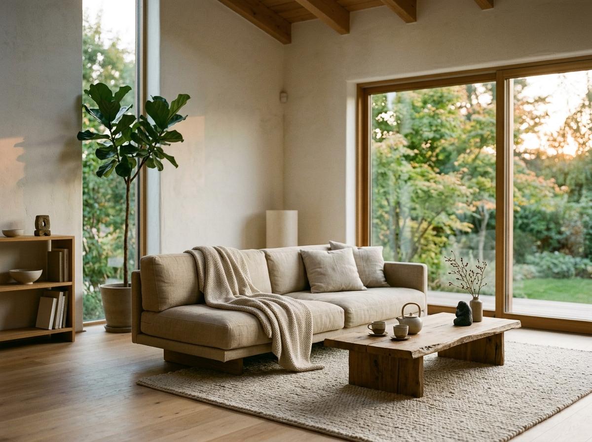 Discover The Understated Beauty Of A Natural Japandi Living Room