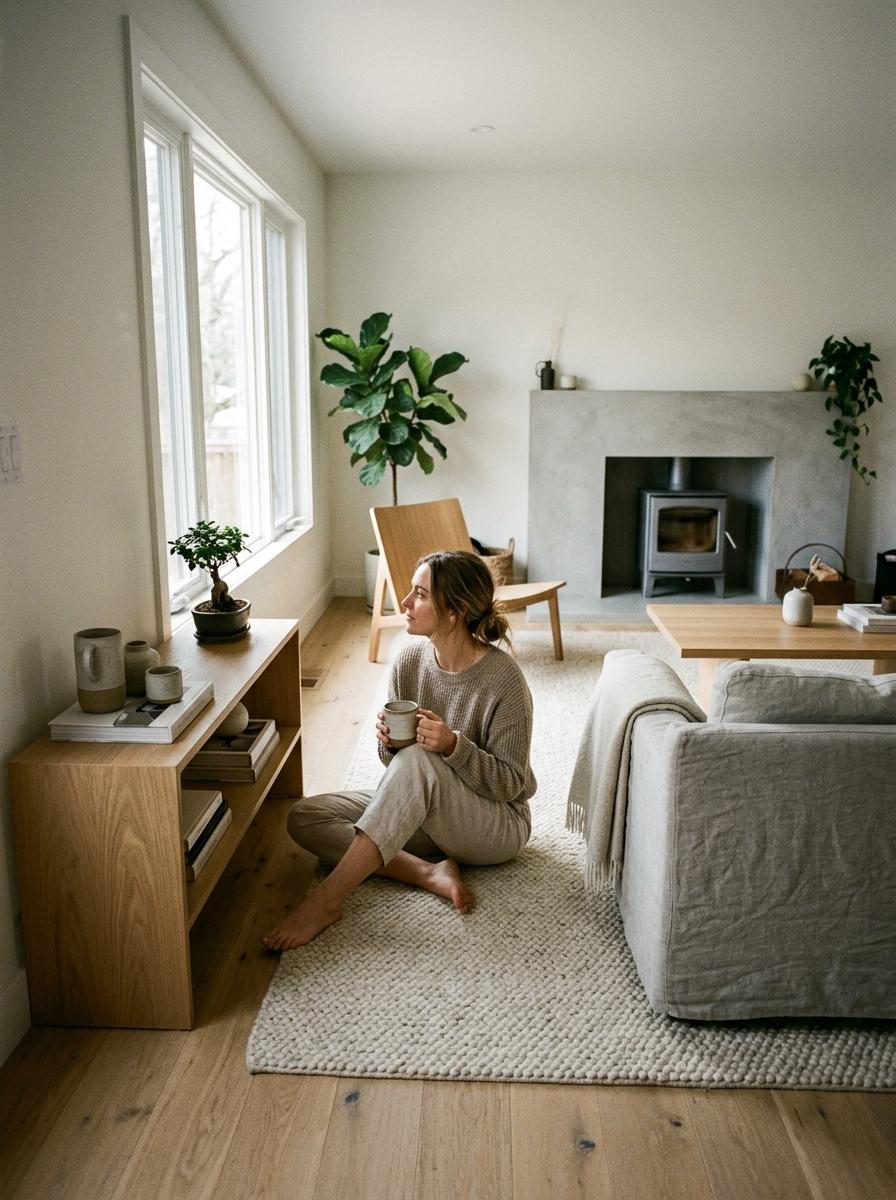 Discovering Clarity In A Sleek Japandi Living Room