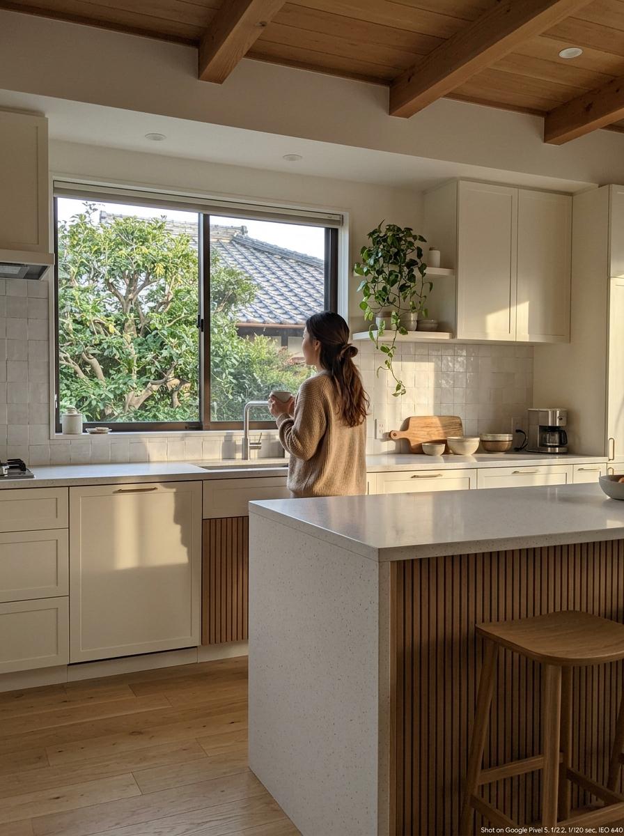 Discovering The Beauty Of A White Japandi Kitchen
