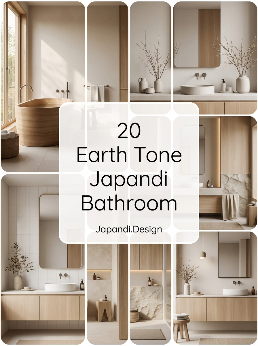 Earth Tone Japandi Bathroom Designs for a Balanced Home Sanctuary
