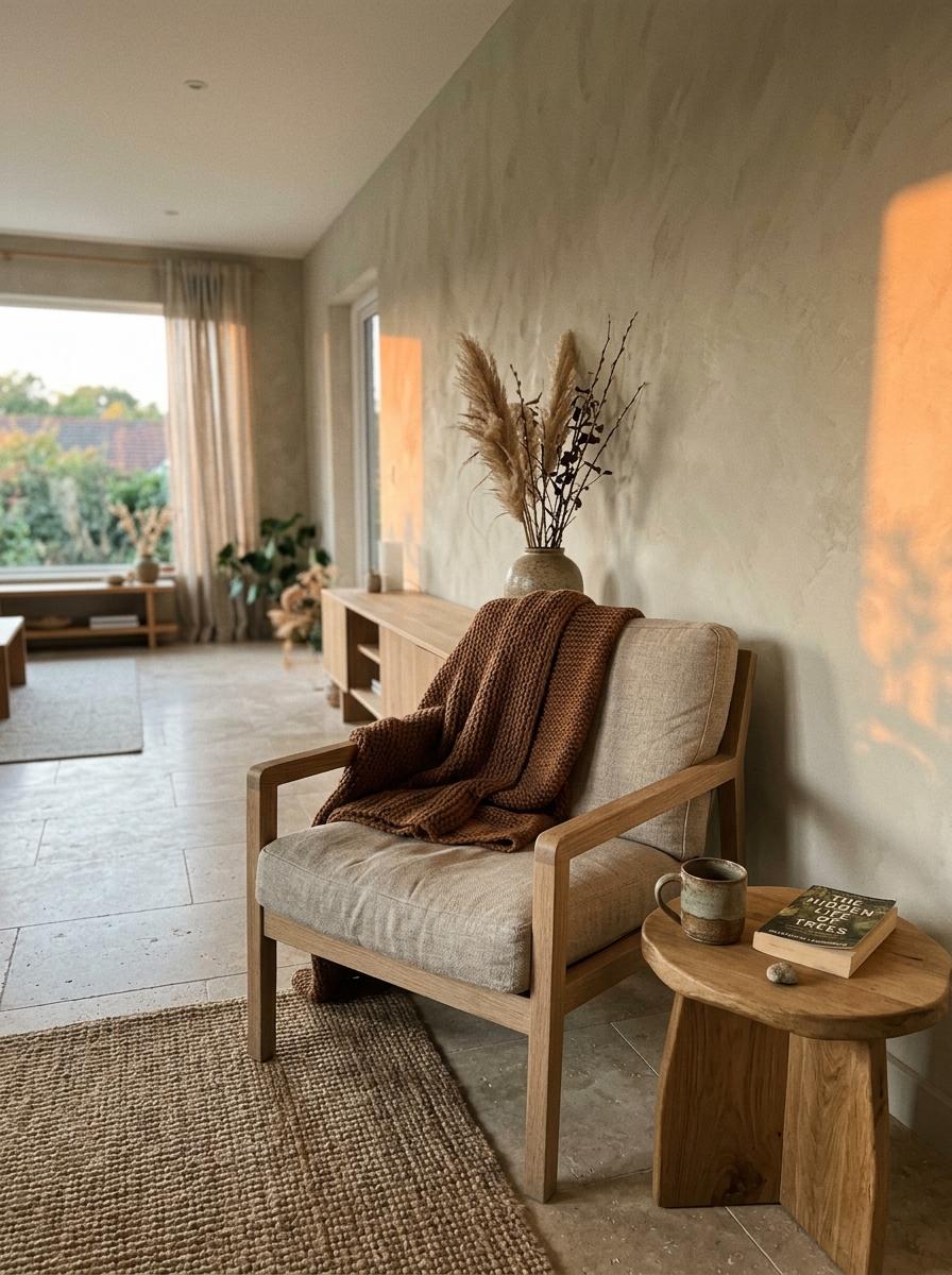 Earthy Color Palettes For A Quiet Modern Japandi Living Room