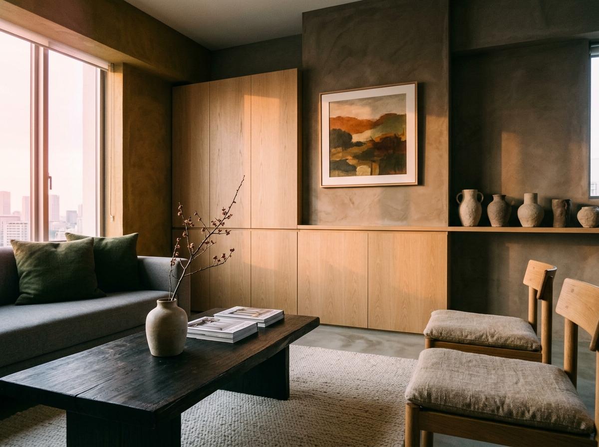 Earthy Tones Meet Minimalist Japandi Decorating Styles