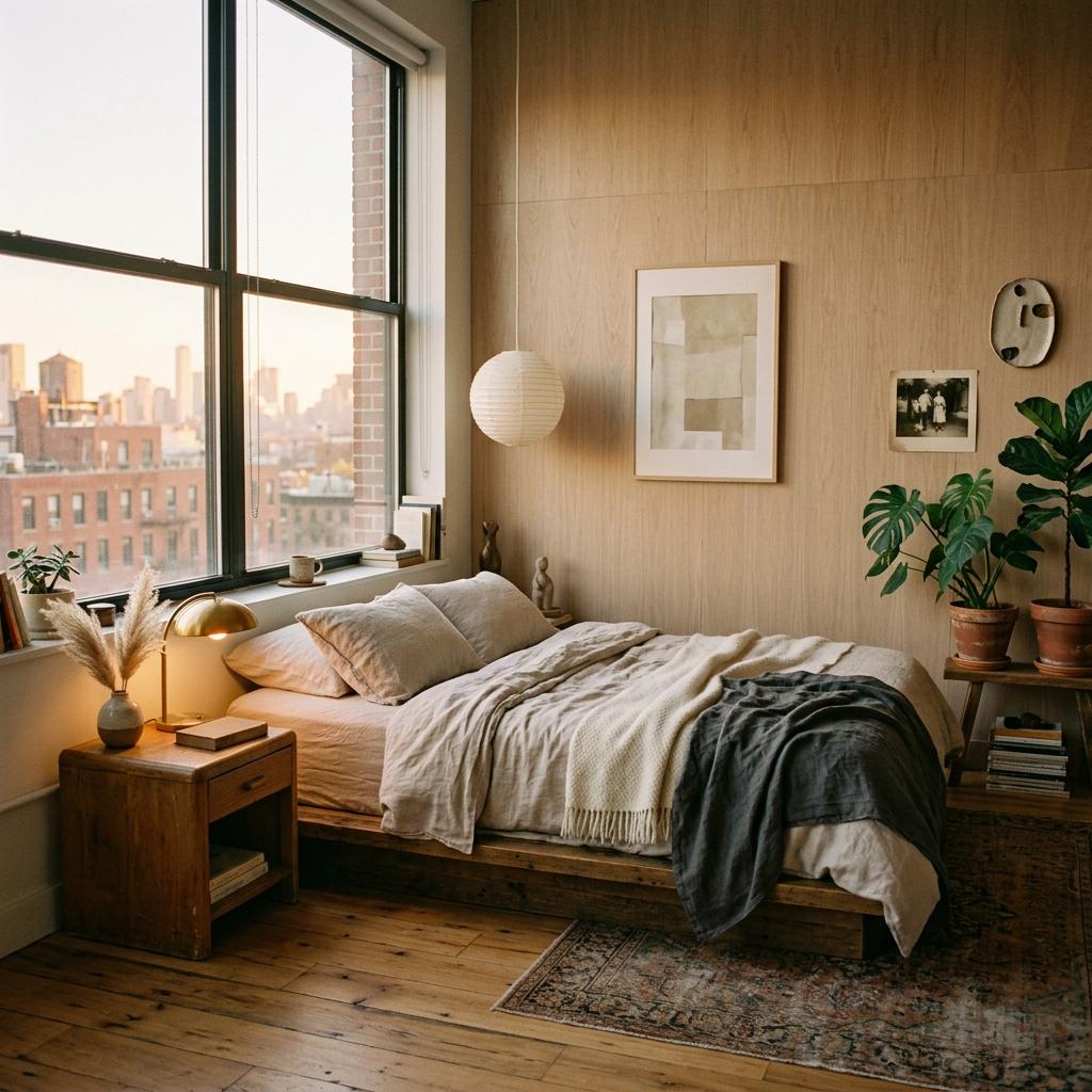 Eclectic Bedroom Decor With Japandi Influence