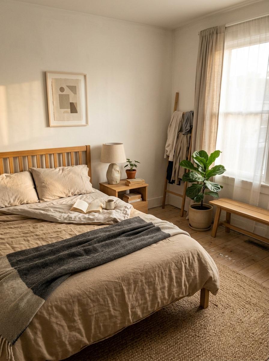 Elegant Bedroom Ideas Featuring A Neutral Japandi Palette