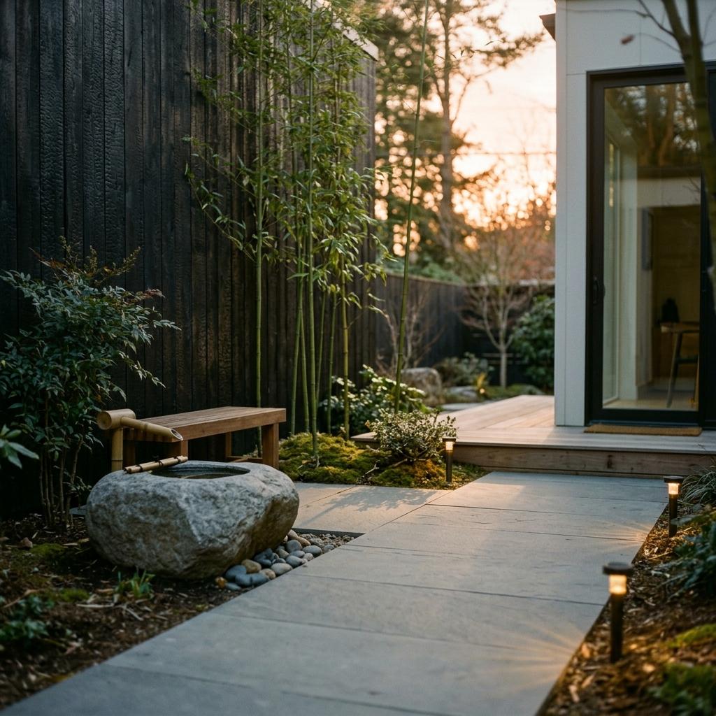 Elegant Features For A Modern Japandi Garden Space