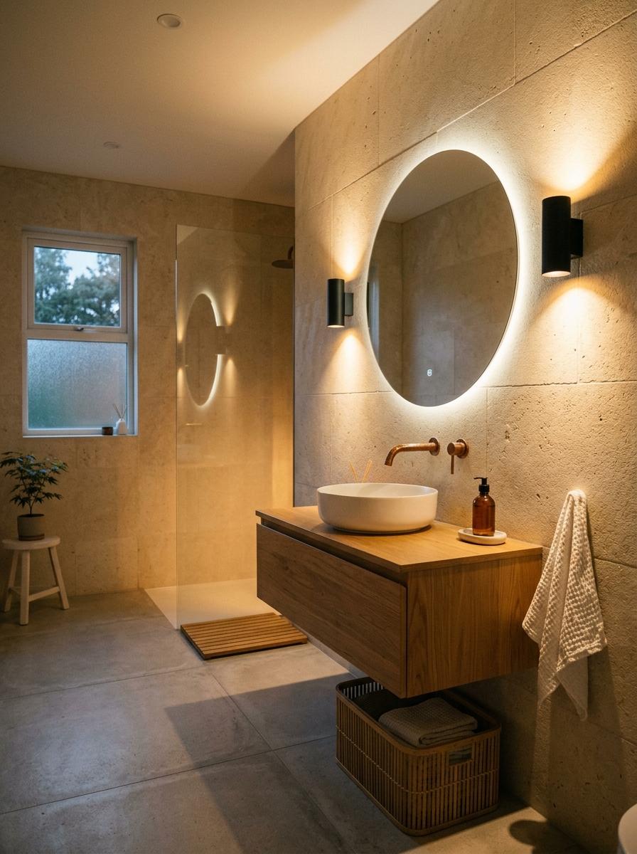 Elegant Illumination For Your Modern Japandi Bathroom