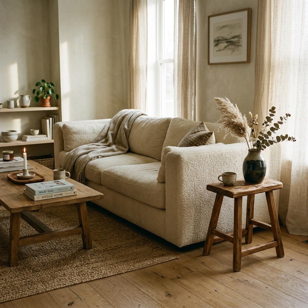 Elegant Simplicity In A Cozy Japandi Living Room