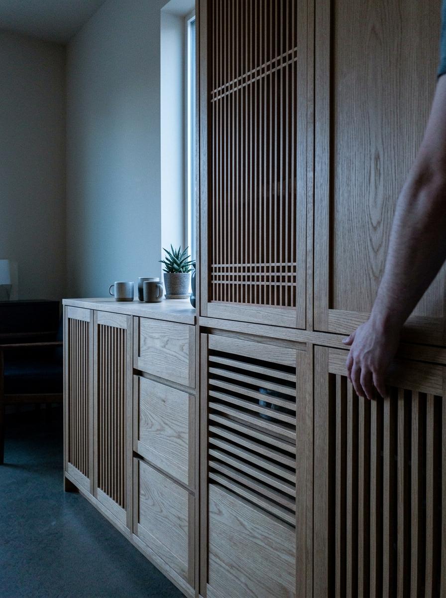 Elegant Wooden Cabinets Featuring Timeless Japandi Design Elements