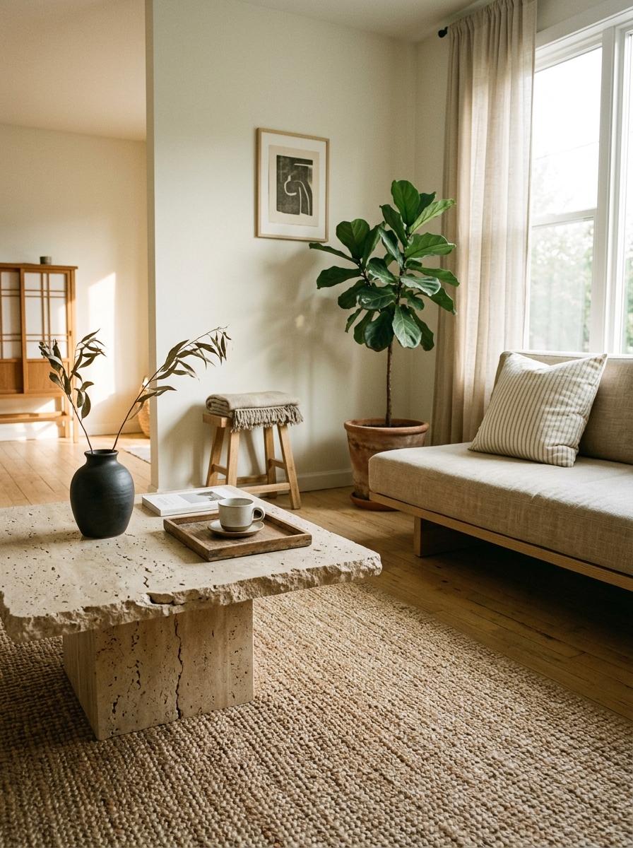 Elements Of Minimalism In Japandi Living Room Decor